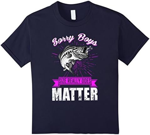 unisex-child Sorry Boys Size Really Does Matter Fishing T Shirt 4 Navy