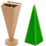 Pyramid Taper mold - height: 8.8 in, width: 2.7 in - 30 ft. of wick included as a gift - Plastic candle molds for making candles