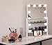 Rebel Poppy Makeup Vanity Mirror with Lights - Lighted Cosmetic Vanity Mirror with Phone Holder, 3 Colour Touch Control with Dimmable LED Bulbs, Hollywood Style Makeup Mirror, White