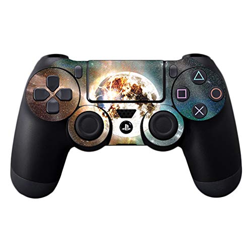 MightySkins Glossy Glitter Skin for Sony PS4 Controller - Moon Explosion | Prot…