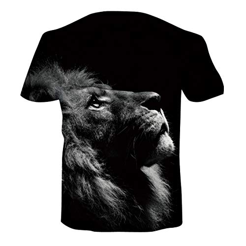 Spreadhoodie Mens T Shirts Cool Hipster Lion Black Short Sleeve Shirts Tops Tee Clothing S