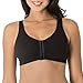 Fruit of the Loom Women's Front Close Builtup Sports Bra, Black Hue, 44