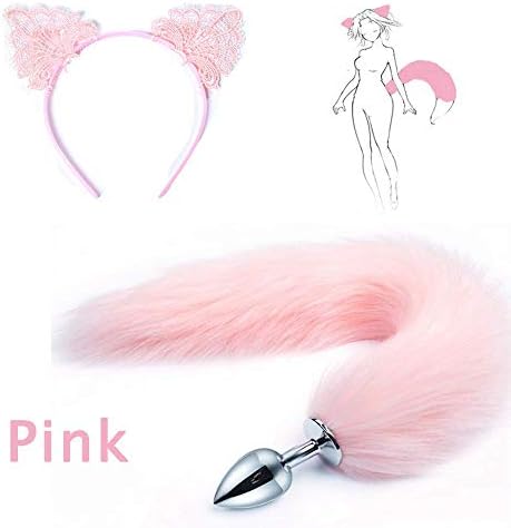Vitnette Fox Tail Headband Headwear - B-ütt an-âl Pl-ùg T-ö-ys for Wömén Bêginnêrs