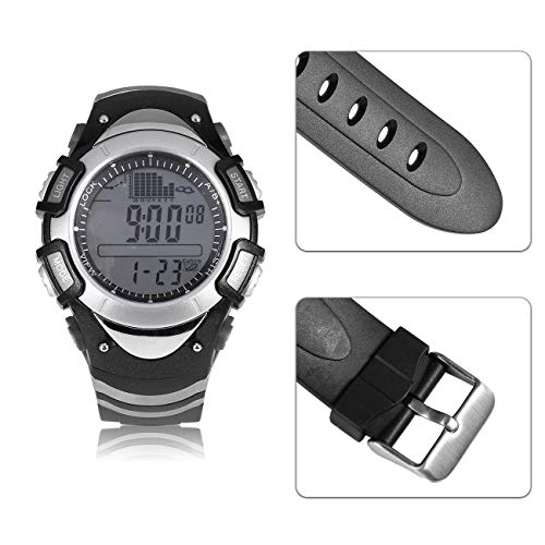LasVogos SUNROAD Men Digital Fishing Watch 50m Waterproof Sport Barometer Thermometer