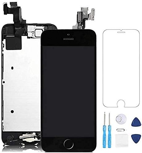 Tianfangjin Compatible for LCD Screen iphone SE iphone 5s Generation (Black)