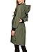 ELESOL Women's Lightweight Waterproof Long Raincoat Hood Outdoor Hiking Rain Jacket S-XXL
