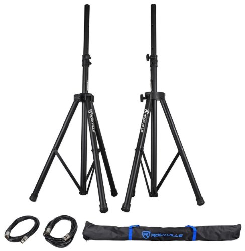 Pair Rockville RPG10 10" 1200w Powered PA/DJ Speakers + 2 Stands + 2 Cables+Bag - Thumbnail 5