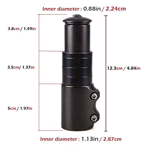 image for HOMEE Bike Fork Stem Extender Bicycle Handlebar Riser Aluminum Alloy S