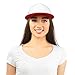 Flat Billed Trucker Cap with Mesh Back in Red White Royal