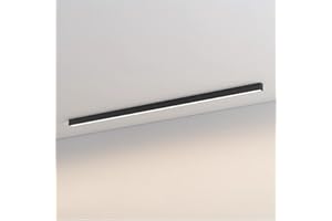 Modern Linear LED Ceiling Lights, Low Profile Long Strip Close to Ceiling Light Fixtures Minimalist Aluminum Ceiling Lamp for