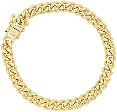 BEBERLINI Cuban Link Chain 14K Gold Plated Curb Necklace 30" Bracelet 9.5" Stainless Steel Fashion Jewelry for Men 5 mm - 18 mm