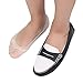 Flammi Women's 4 Pairs Low Cut Lace No Show Liner Socks Cotton Bottom Non Slip (Beige)