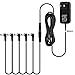 Anpro Power Adapter for Effect Pedals Output 9V DC 1A (1000mA) Tip Negative 5 Way Daisy Chain Cables