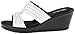Skechers Cali Women's Rumblers Band Slide Wedge Sandal,White,8 M US