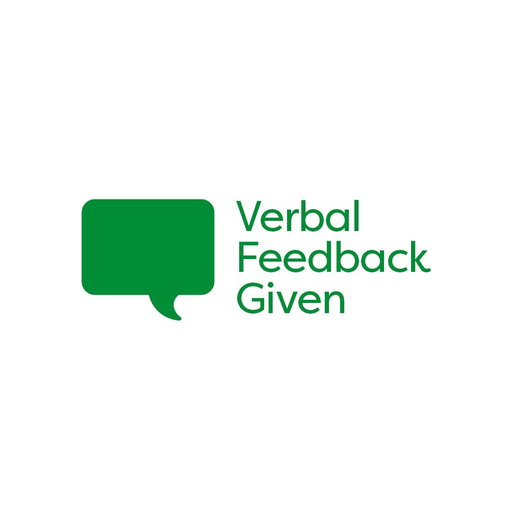 SuperStickers Assessment Stamper for teachers: Verbal Feedback Given - Green Ink