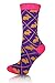 ICONOFLASH Casual Printed Bundle Crew Socks, Assorted Colors, Packs of 6 (Argyle Rabbits, Size 9-11)