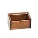 ONE2T Wooden Box Teak Wood Trinket Box Hinged Storage Home Decor Collectible (Dark)