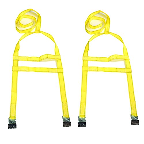 CESS Two (2X) DEMCO Car Basket Straps Adjustable Tow Dolly Wheel Net Tire Flat Hook - Thumbnail 6