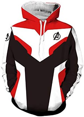Fashion Movie Avengers Endgame Quantum Realm Spring Autumn Style Unisex Zipper Hoody Hoodie Sweatshirt Pullover Superhero Casual Zip up Long Sleeve Hooded Jacket Top Coat Cosplay Costume (E Type, M)