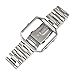 Wearlizer Compatible with Fitbit Blaze Band Men Lux Band Accessories Metal Link Bracelet Replacement Strap Metal Frame Replacement Blaze Silver