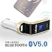 LDesign FM Transmitter, Bluetooth Wireless in-Car FM Radio Adapter Car Kit with Hand Free Call | Stereo 4 Modes Music Play | TF Card &U-Disk Reading Applicable for All Smart Phones -Gold