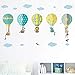 decalmile Animals in Hot Air Balloons Wall Decals Kids Wall Stickers Childrens Bedroom Nursery Baby Room Decor