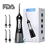 Cordless Water Flosser,Portable & Rechargeable IPX7 Waterproof Dental Flosser with 3 Modes, Hydro Floss Oral Irrigator with Cleanable Water Tank for Home and Travel, Braces & Bridges Care