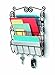Spectrum Diversified Scroll 3-Tier Hooks Mount Entryway Mail & Keys, Wall Letter Holder for Home & Office Organization, Black