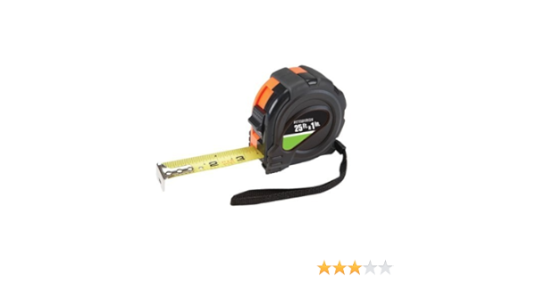 Abc Products 25 Foot Tape Measure 1 Inch Wide Blade With Blade Lock For Extra Long Pullout Stud Marking In Bold Red Measures In 1 32 1 16