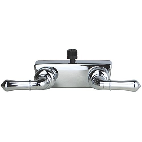 Builders Shoppe 3220CP RV/Motorhome Replacement Non-Metallic Two Handle Shower Faucet Valve Diverter Chrome Finish