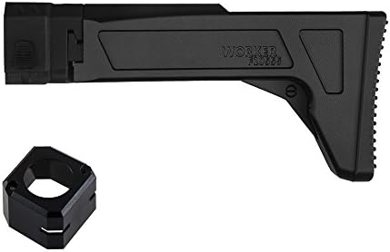 Worker F10555 3D Printing No.130 Foldable Shoulder Stock for nerf N-strike elite Color Black