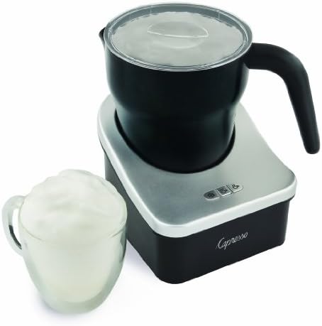 Capresso 202.04 Froth Pro Milk Frother For Cappuccino Espresso Latte And Hot Chocolate 7" X 5" X 6" Silver/Black