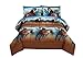 HIG 3D Comforter Set Twin - 2 Piece 3D Running Texas Wild Horse Print Comforter Set Twin Size (D06) - Box Stitched, Soft, Breathable, Hypoallergenic, Fade Resistant -Includes 1 Comforter, 1 Sham