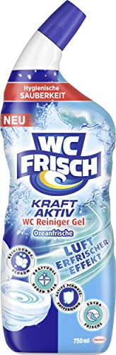 WC Frisch WC-Reiniger Gel Ozeanfrische (750 ml), WC-Reiniger mit Lufterfrischer-Effekt, Toilettenreiniger sorgt für hygienische Frische, mit 4-fach Aktivstoff-Kombination (Packung mit 2) thumbnail 2