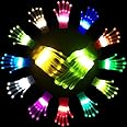 GLEDLOVES LED Gloves,LED Light Gloves,Glowing Gloves for Visible Communicate with each other in Dark,Suitable for Pilot and Ground Staff,Deaf-Mute Sign Language,Police Enforcement,12 Color S (S)