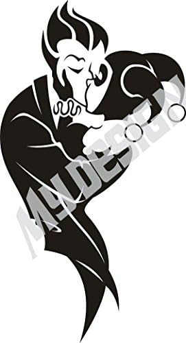 VALENTINES DAY SALE Harley Quinn and The Joker Decal 4in X 8in BLACK or WHITE