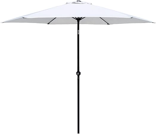 Blue Le Papillon Outdoor Patio Umbrella 9 Ft Solar Powered Lighted Table Market Umbrella With Crank