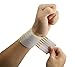ObboMed® MB-1100 Elastic Wrist Support Wrap with Hook and Loop Fastener for Size Adjustment, Wrist Pain, Sports Band Brace Protector – One Size Fits All- Beige