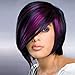 aSulis Short Hair Wigs Purple Pink Highlight Straight Synthetic Colorful Cosplay Daily Party Wig ¡­