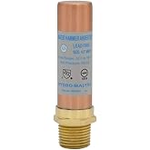 HYDRO MASTER Water Hammer Arrestor,Clean Brass,1/2"MNPT