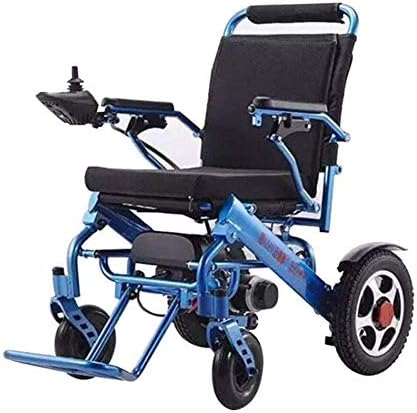 RZBB New Aluminum Alloy Electric Wheelchair Lightweight Lithium Battery Folding Smart Wheelchair Car Elderly Disabled Folding Powerchair(Lightweight)