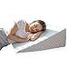 Lenora Bed Wedge Pillow with 1.5 Inch Memory Foam Top, (24 x 28 x 10 Inches), Removable and Washable Cover, Perfect for Sleeping or Reading, Leg Elevation, Back Support, 10 Inch Wedge