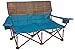 Kelty Low Loveseat Oversized 2-Person Heavy Duty Folding Camp Chair, Double Seat for Soccer Games, Tailgating, Beach Days (Low Height/Deep Lake)
