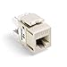 Leviton Extreme 6+ QuickPort Connector, CAT 6, 61110-RT6, Light Almond