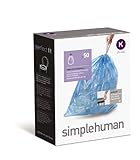 simplehuman Custom Fit Trash Can Recycling Liner K, 35-45 L / 9-12 Gal, 50-Count Box