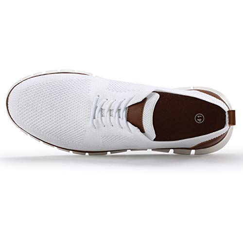 COOJOY Men's Mesh Wingtip Oxford Lace up Fashion Sneaker Lightweight