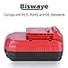 Biswaye 2 Pack 3.5Ah 18V Replacement NiCad Battery (Closed)