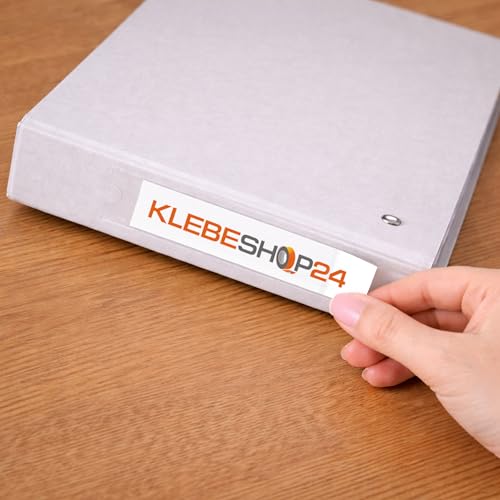 KLEBESHOP24 24 x Clear Adhesive Badge Holders - For ID & Filing - With Insertable Cards - 25x75mm
