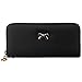 BaoLan Womens Wallet Clutch Bowknot Leather Wallets Card Holder Case Long Ladies Purse Wallet for Women Black