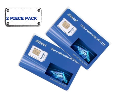 Telcel Mexico Prepaid SIM Card SIM-only HIGH Speed 5G, 2 Pack